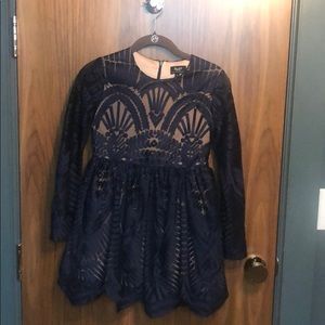 Bardot Junior Navy Lace Dress, size 10